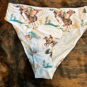 High waist western bikini bottom